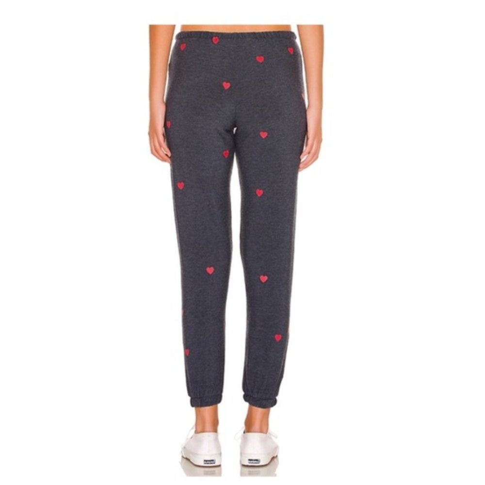 Anthro Chaser Tiny Hearts Avalon Sweatpants Ships Same Day - Picture 3 of 6